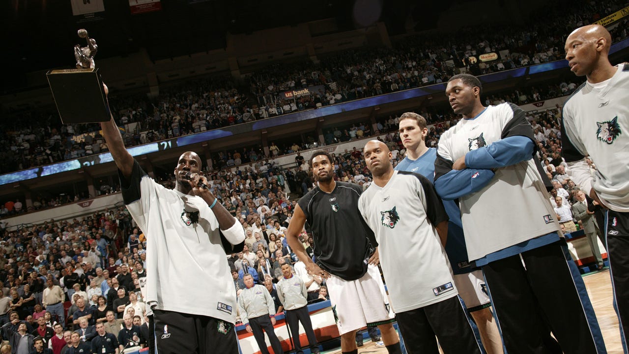 Who makes the Timberwolves' all-time starting five?